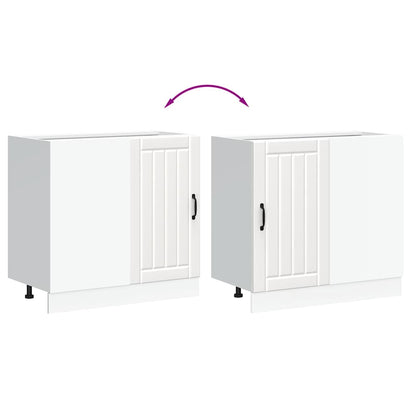 vidaXL Kitchen Base Cabinet "Lucca" White Engineered Wood