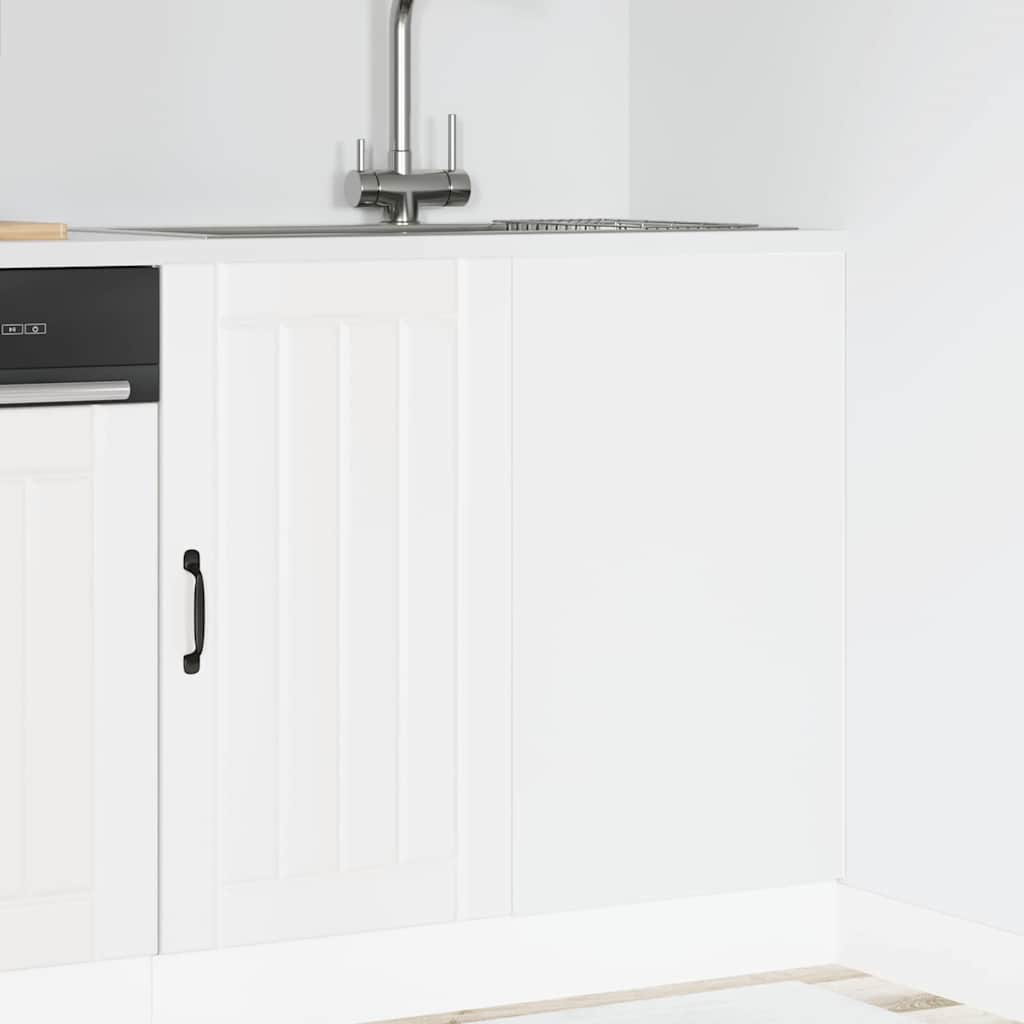 vidaXL Kitchen Base Cabinet Lucca White Engineered Wood