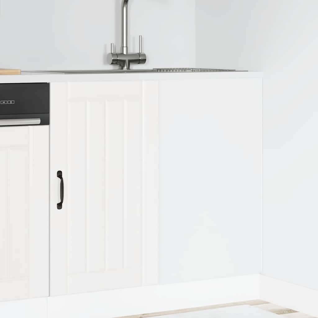 vidaXL Kitchen Base Cabinet "Lucca" White Engineered Wood