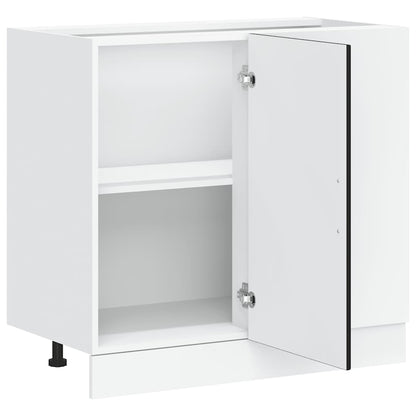 vidaXL Kitchen Base Cabinet "Lucca" Black Engineered Wood