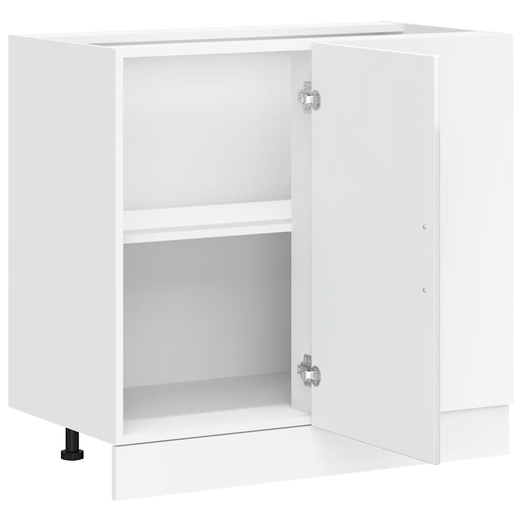 vidaXL Kitchen Base Cabinet "Lucca" High Gloss White Engineered Wood