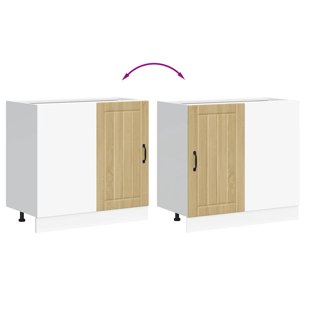 vidaXL Kitchen Base Cabinet Lucca Sonoma Oak Engineered Wood