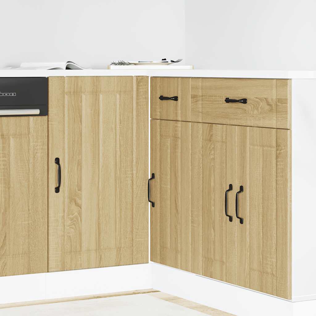 vidaXL Kitchen Base Cabinet "Lucca" Sonoma Oak Engineered Wood