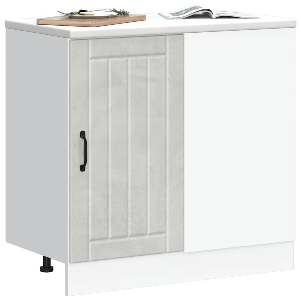 vidaXL Kitchen Base Cabinet Lucca Concrete Grey Engineered Wood