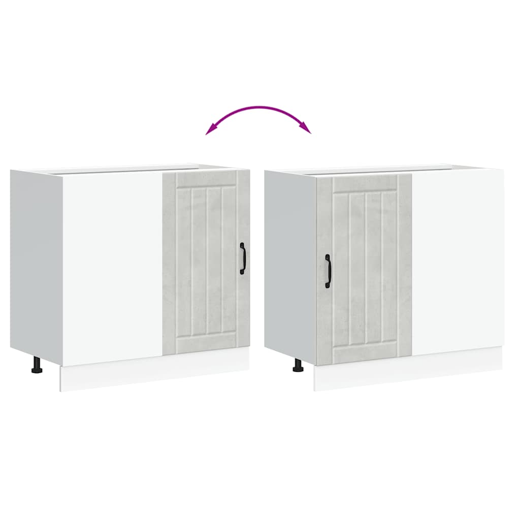 vidaXL Kitchen Base Cabinet Lucca Concrete Grey Engineered Wood