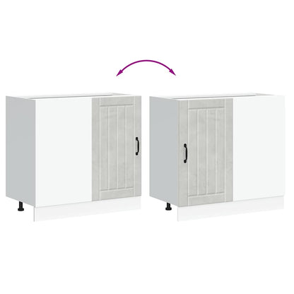 vidaXL Kitchen Base Cabinet Lucca Concrete Grey Engineered Wood