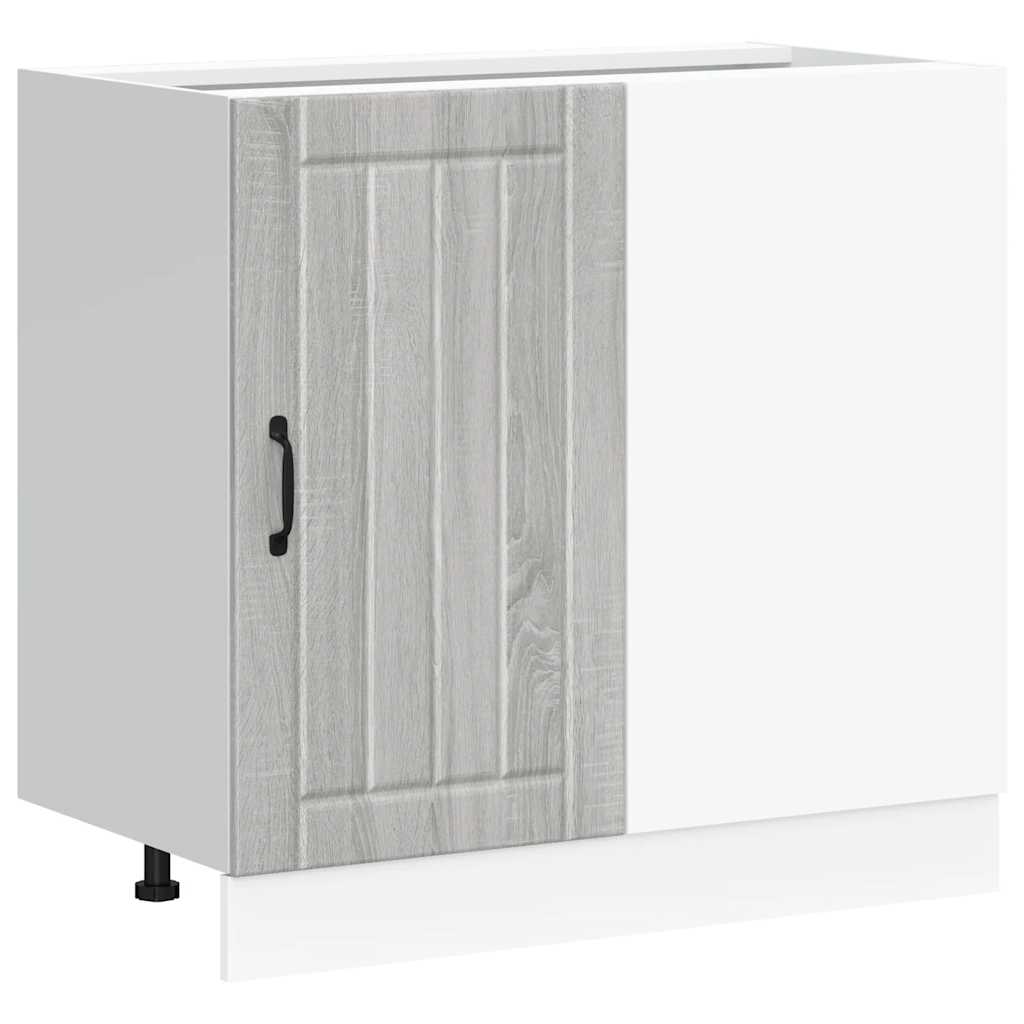 vidaXL Kitchen Base Cabinet Lucca Grey Sonoma Engineered Wood