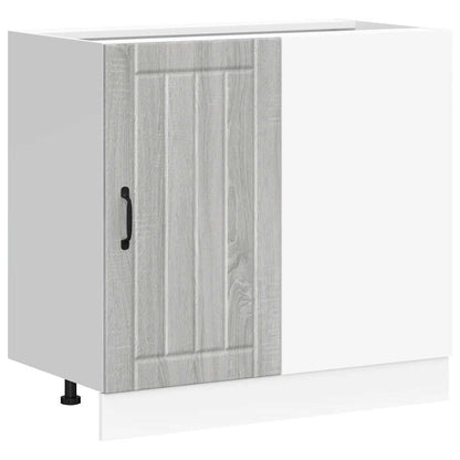 vidaXL Kitchen Base Cabinet Lucca Grey Sonoma Engineered Wood