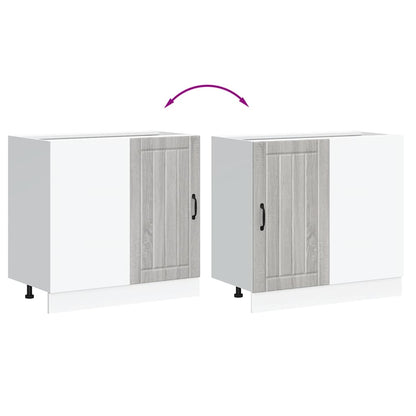 vidaXL Kitchen Base Cabinet Lucca Grey Sonoma Engineered Wood