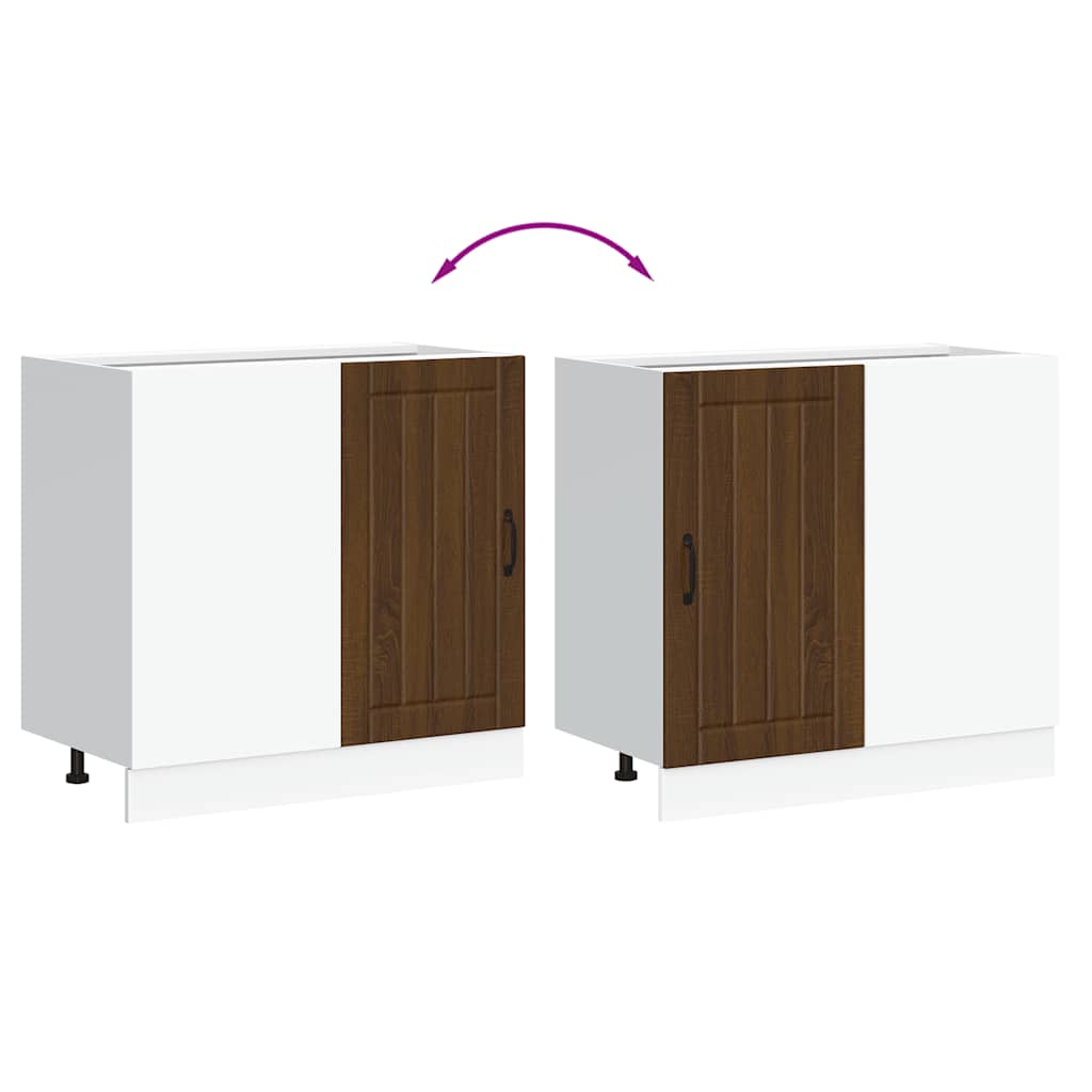 vidaXL Kitchen Base Cabinet Lucca Brown Oak Engineered Wood