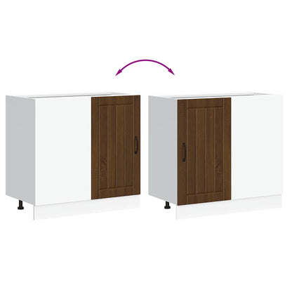 vidaXL Kitchen Base Cabinet Lucca Brown Oak Engineered Wood
