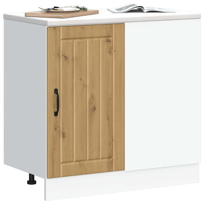 vidaXL Kitchen Base Cabinet Lucca Artisan Oak Engineered Wood