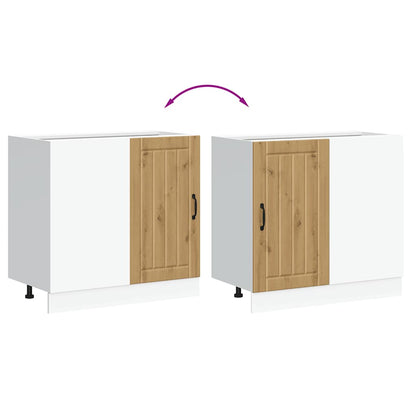 vidaXL Kitchen Base Cabinet Lucca Artisan Oak Engineered Wood