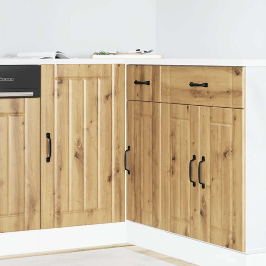 vidaXL Kitchen Base Cabinet Lucca Artisan Oak Engineered Wood