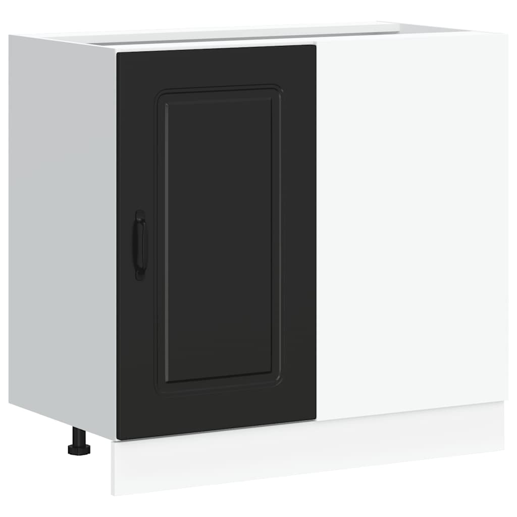 vidaXL Kitchen Base Cabinet "Kalmar" Black Engineered Wood