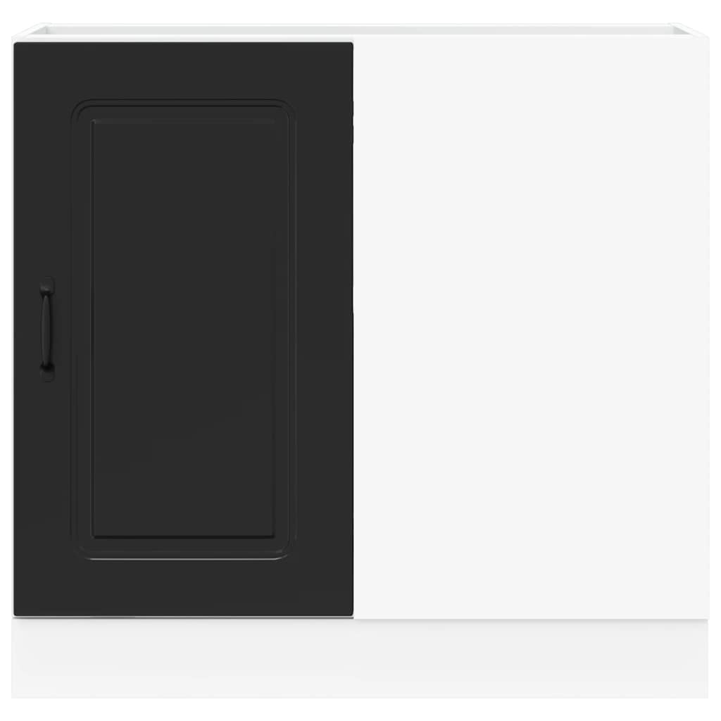 vidaXL Kitchen Base Cabinet "Kalmar" Black Engineered Wood
