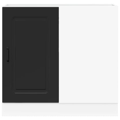 vidaXL Kitchen Base Cabinet "Kalmar" Black Engineered Wood