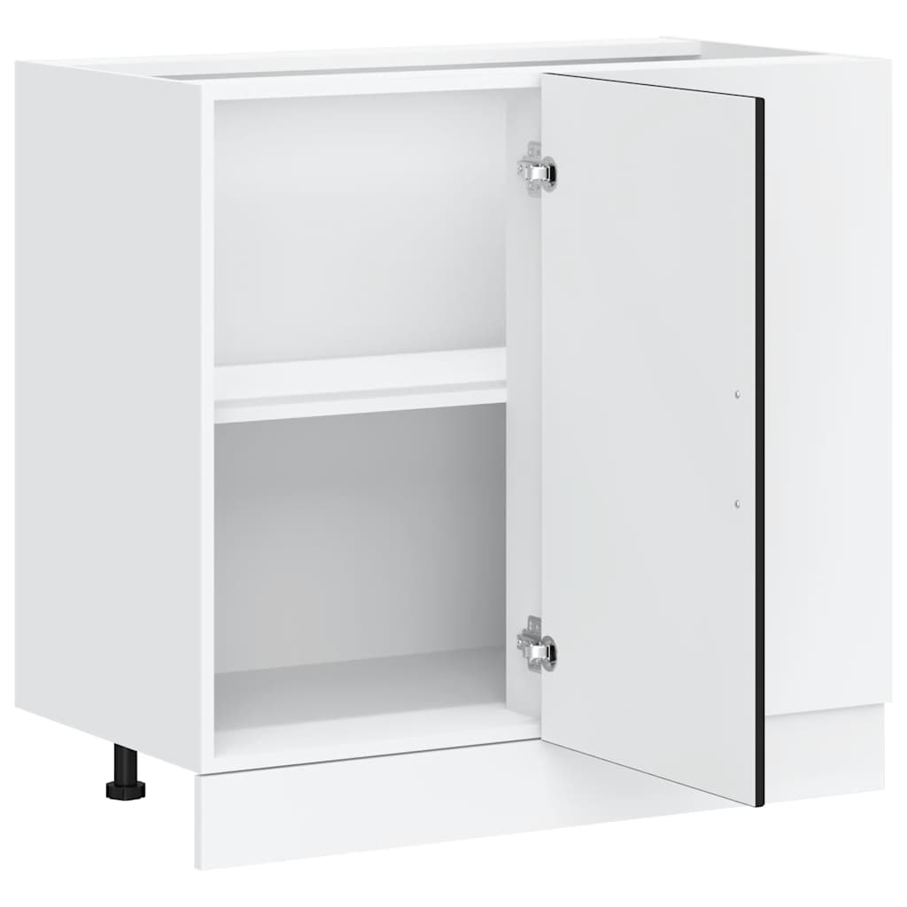 vidaXL Kitchen Base Cabinet "Kalmar" Black Engineered Wood