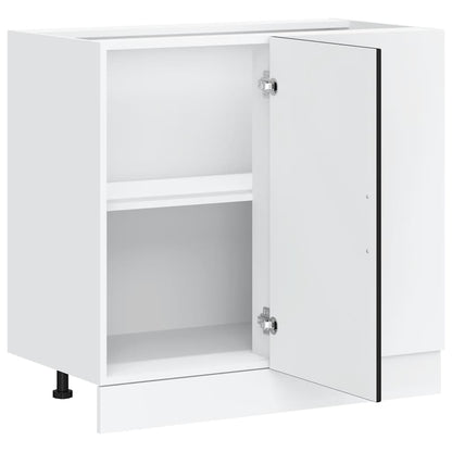 vidaXL Kitchen Base Cabinet "Kalmar" Black Engineered Wood