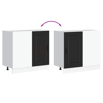 vidaXL Kitchen Base Cabinet "Kalmar" Black Engineered Wood