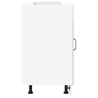 vidaXL Kitchen Base Cabinet "Kalmar" High Gloss White Engineered Wood