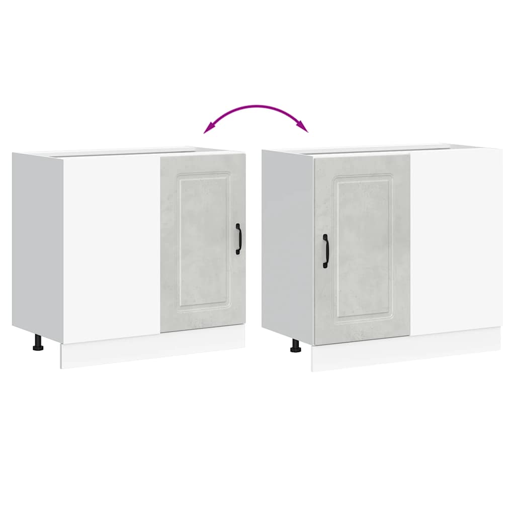vidaXL Kitchen Base Cabinet Kalmar Concrete Grey Engineered Wood