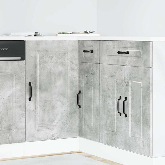 vidaXL Kitchen Base Cabinet Kalmar Concrete Grey Engineered Wood