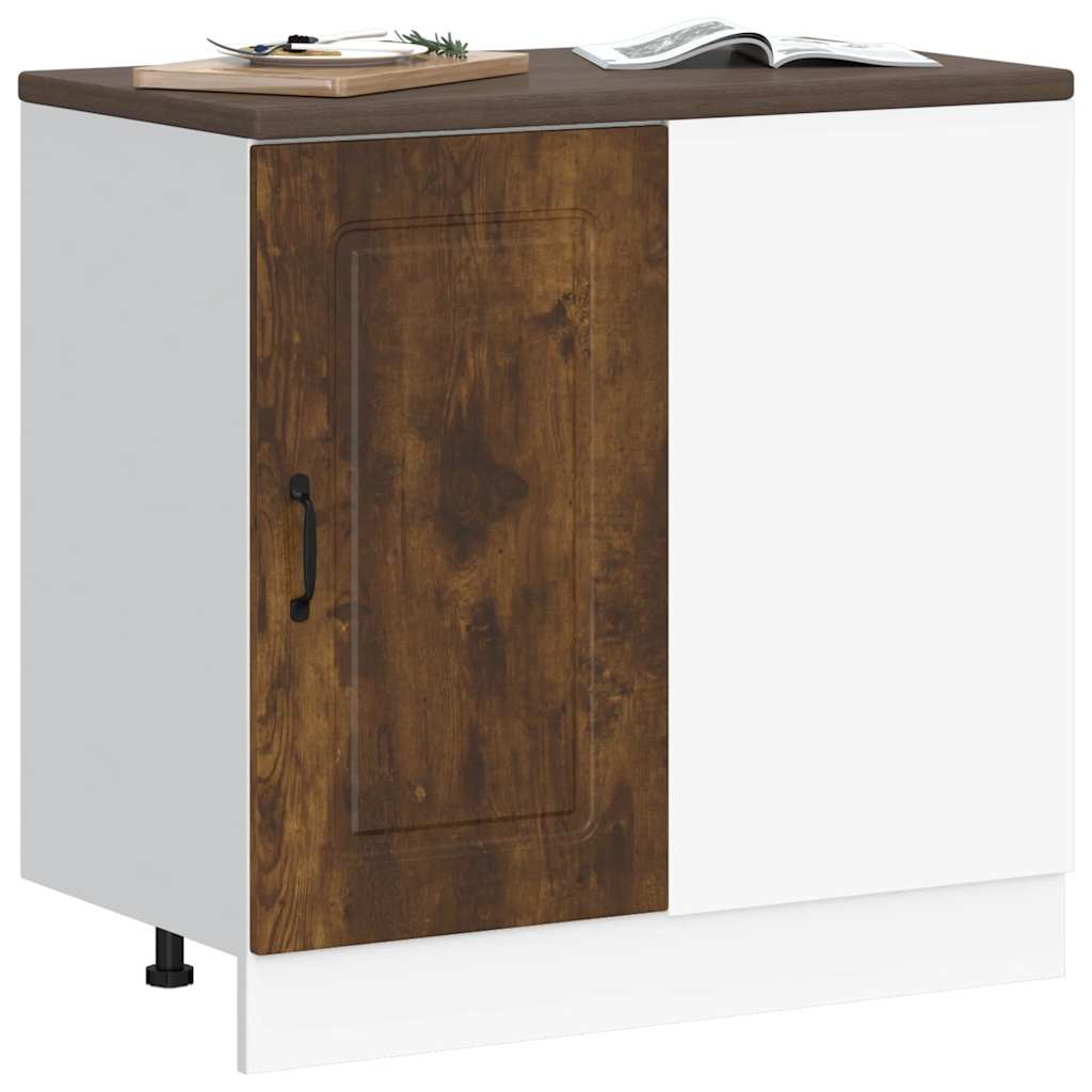 vidaXL Kitchen Base Cabinet Kalmar Smoked Oak Engineered Wood