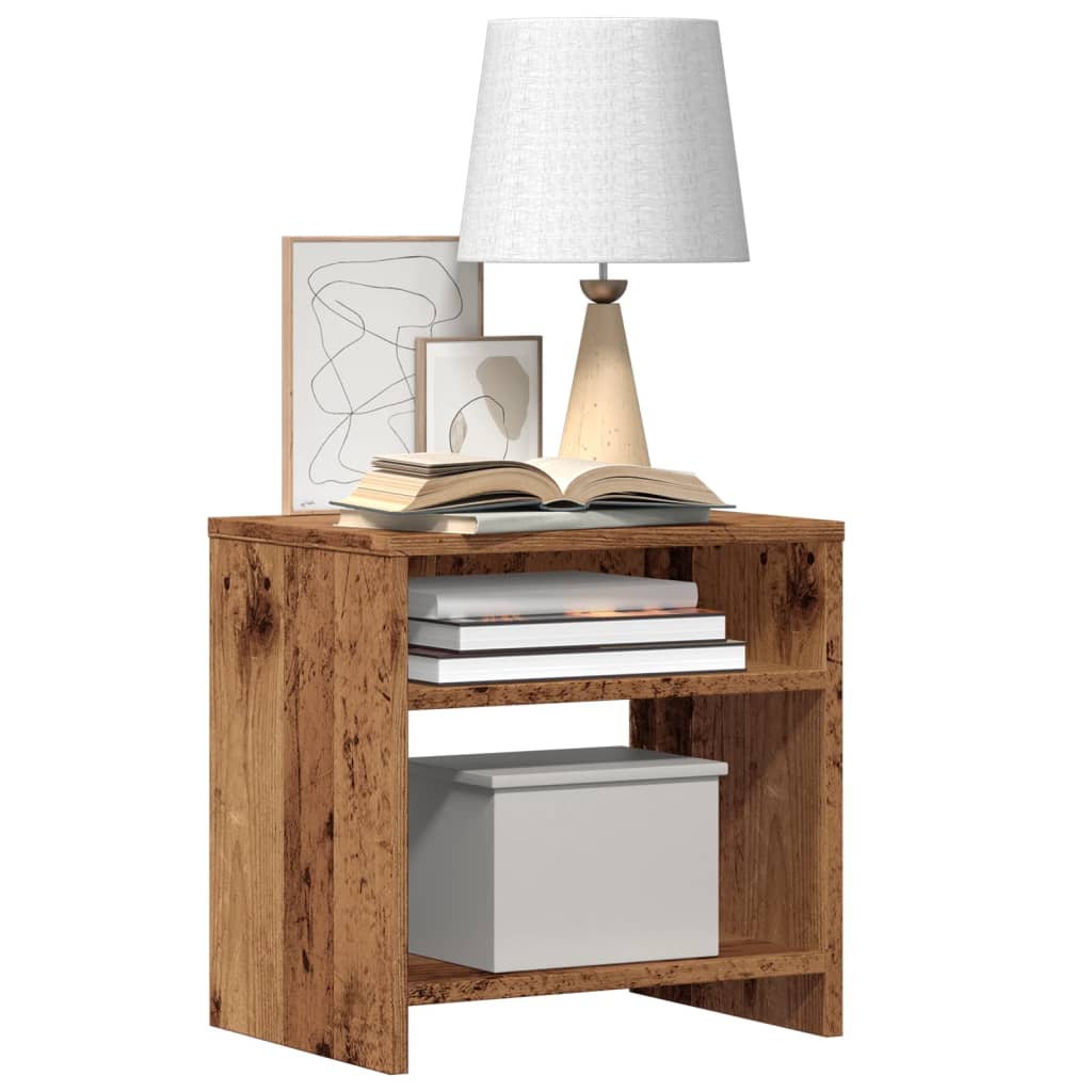 vidaXL Bedside Cabinet Old Wood 40x30x40 cm Engineered Wood