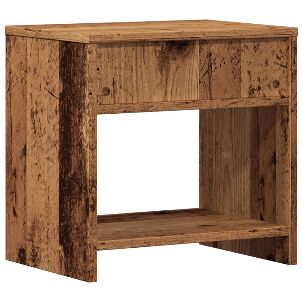 vidaXL Bedside Cabinet Old Wood 40x30x40 cm Engineered Wood