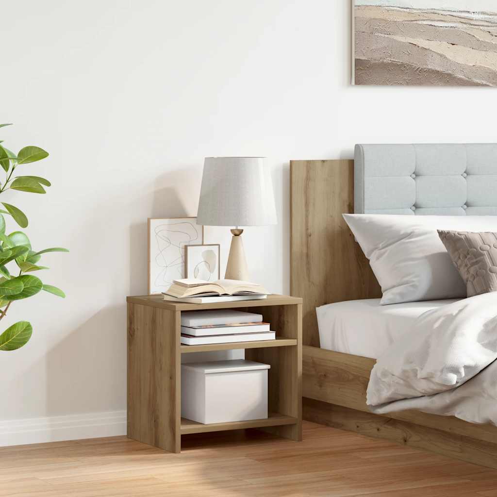 vidaXL Bedside Cabinet Aritisian Oak 40x30x40 cm Engineered Wood