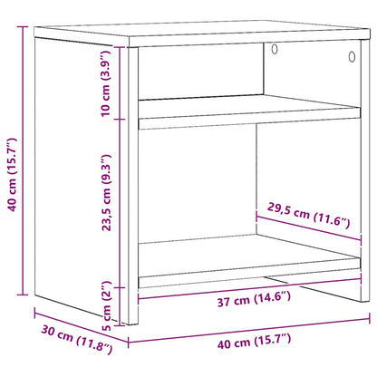 vidaXL Bedside Cabinet Aritisian Oak 40x30x40 cm Engineered Wood