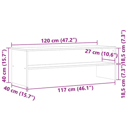 vidaXL TV Cabinet Old Wood 120x40x40 cm Engineered Wood