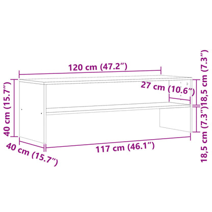 vidaXL TV Cabinet Artisian Oak 120x40x40 cm Engineered Wood