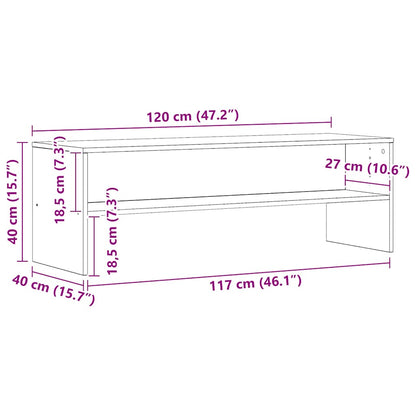 vidaXL TV Cabinet Artisian Oak 120x40x40 cm Engineered Wood