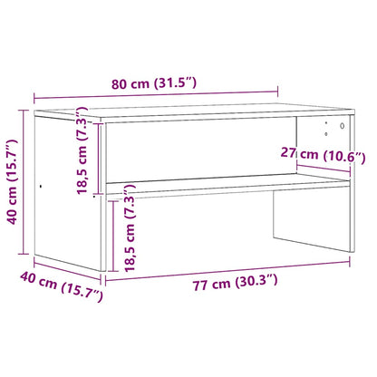 vidaXL TV Cabinet Artisan Oak 80x40x40 cm Engineered Wood