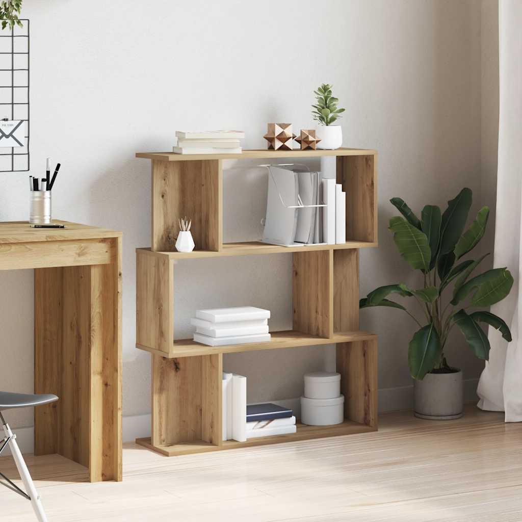 vidaXL Book Cabinet Artisan Oak 80x24x96 cm Engineered Wood