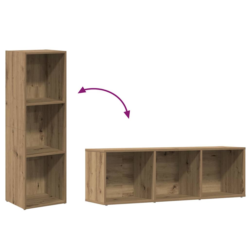 vidaXL Book Cabinet Artisan Oak 36x30x114 cm Engineered Wood