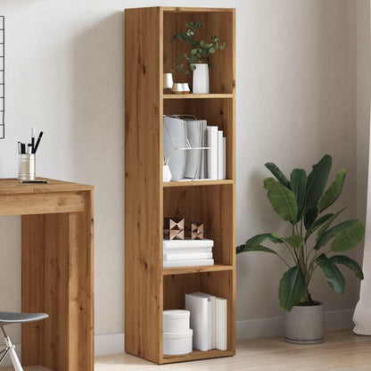vidaXL Book Cabinet Artisan Oak 36x30x143 cm Engineered Wood