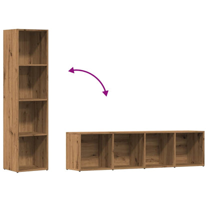 vidaXL Book Cabinet Artisan Oak 36x30x143 cm Engineered Wood