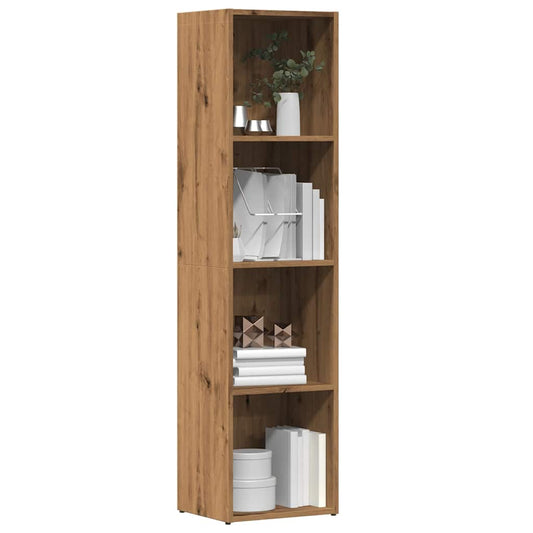 vidaXL Book Cabinet Artisan Oak 36x30x143 cm Engineered Wood