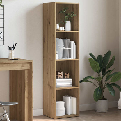 vidaXL Book Cabinet Artisan Oak 36x30x143 cm Engineered Wood