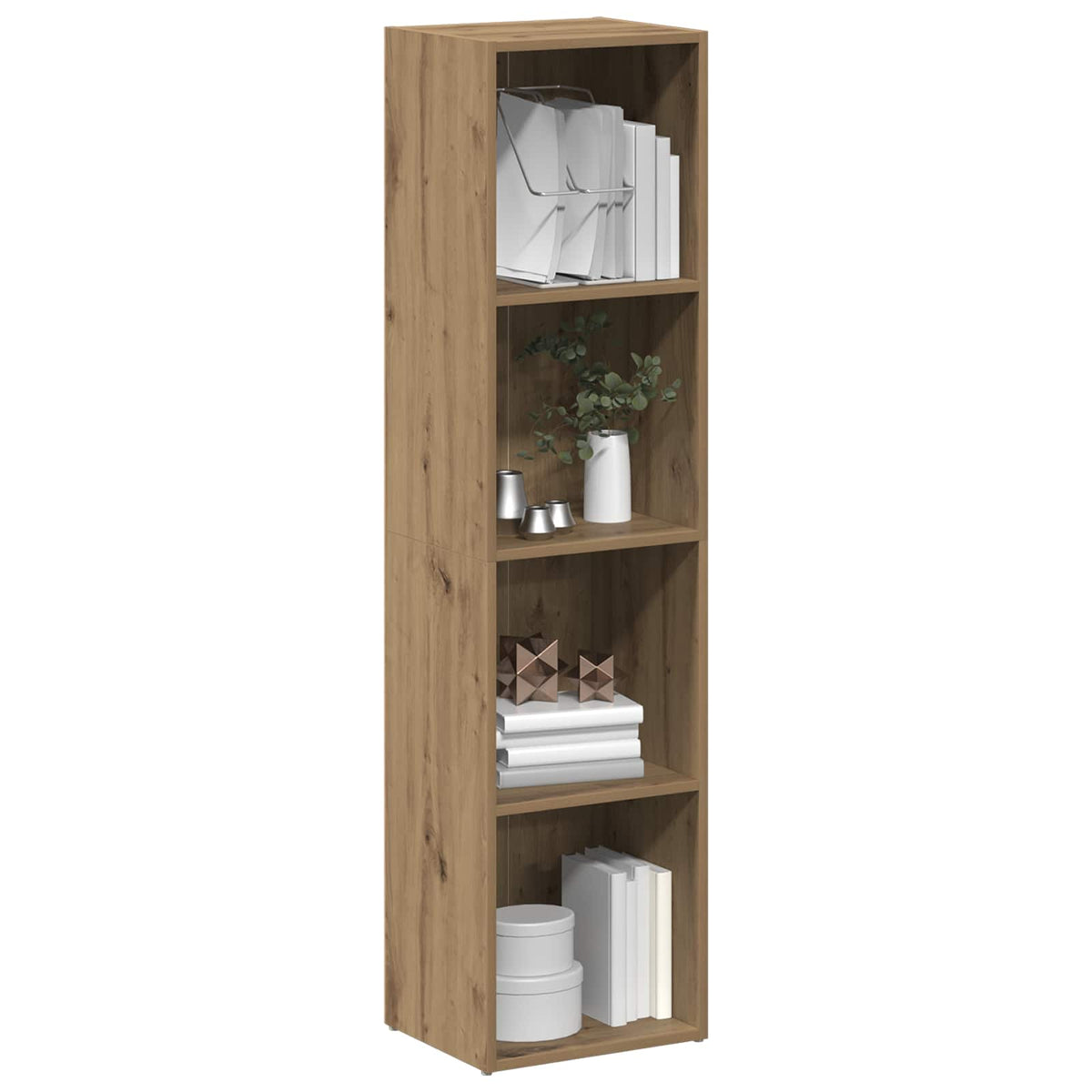 vidaXL Book Cabinet Artisan Oak 36x30x143 cm Engineered Wood