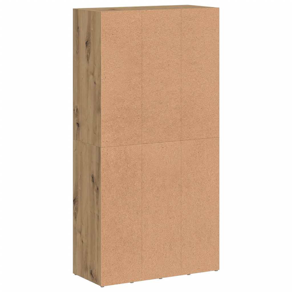 vidaXL Book Cabinet Artisan Oak 66x30x130 cm Engineered Wood