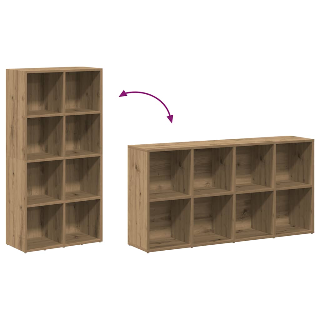 vidaXL Book Cabinet Artisan Oak 66x30x130 cm Engineered Wood