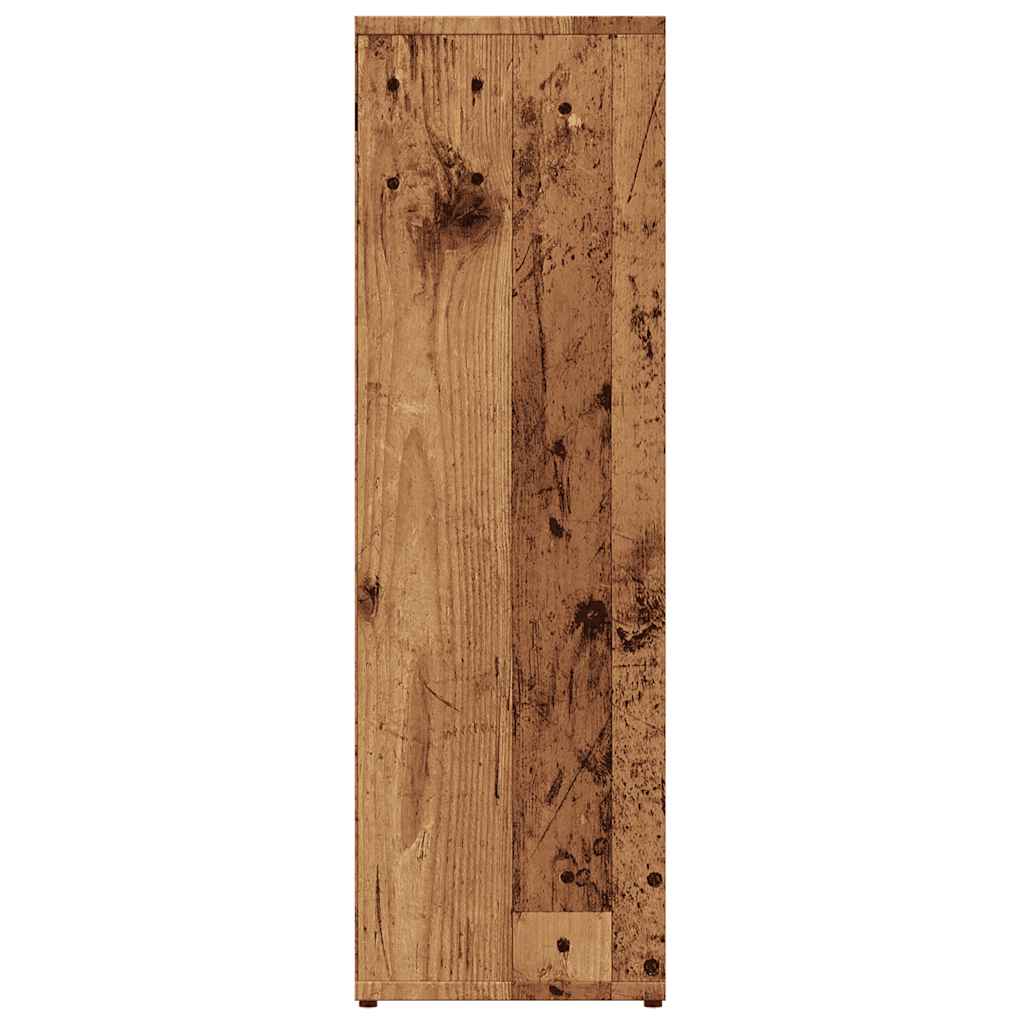 vidaXL Book Cabinet Old Wood 50x25x80 cm Engineered Wood