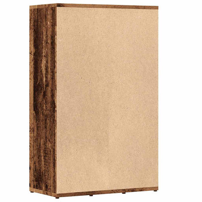 vidaXL Book Cabinet Old Wood 50x25x80 cm Engineered Wood