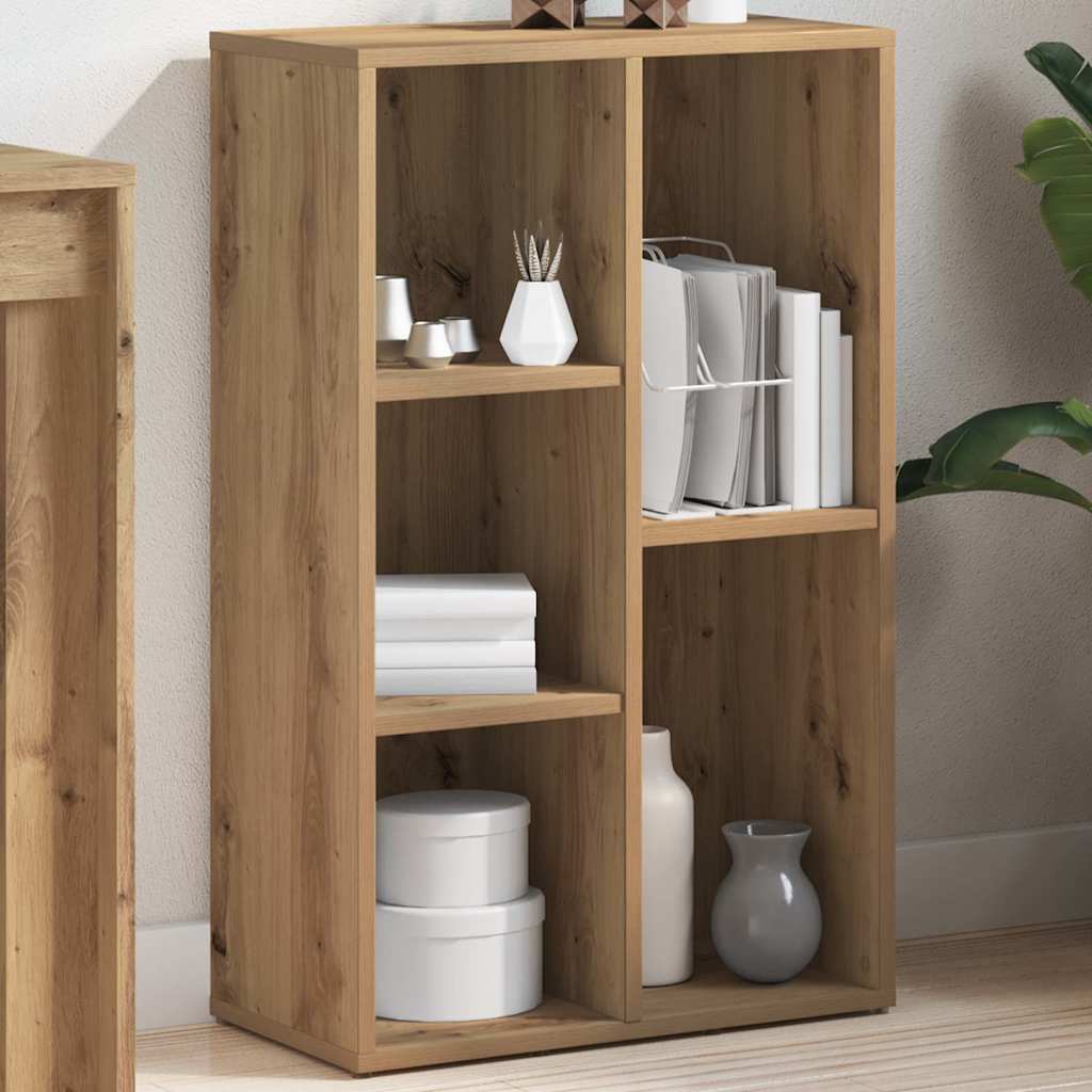 vidaXL Book Cabinet Artisan Oak 50x25x80 cm Engineered Wood
