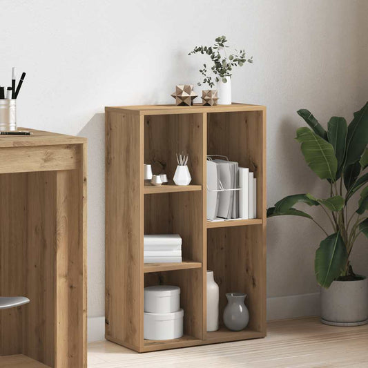 vidaXL Book Cabinet Artisan Oak 50x25x80 cm Engineered Wood