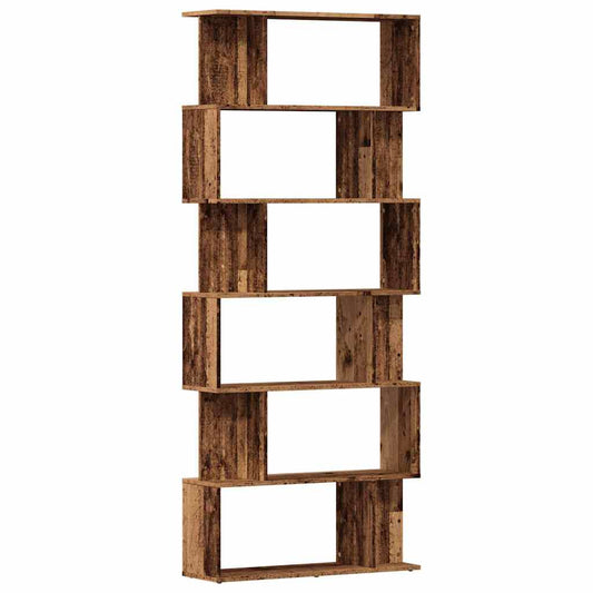 vidaXL Book Cabinet Old Wood 80x24x192 cm Engineered Wood